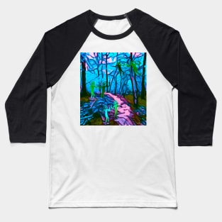 Playful Green Forest Imps Baseball T-Shirt